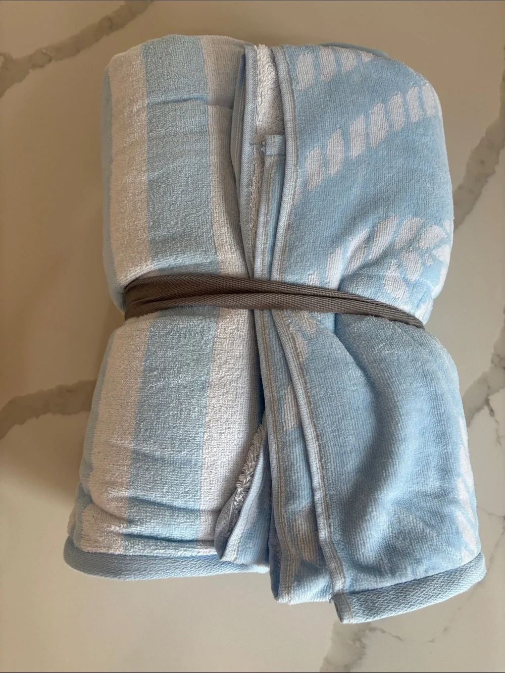 Better Homes & Gardens 2 Pack Beach Towels Blue Rope Stripe NWT 38x72